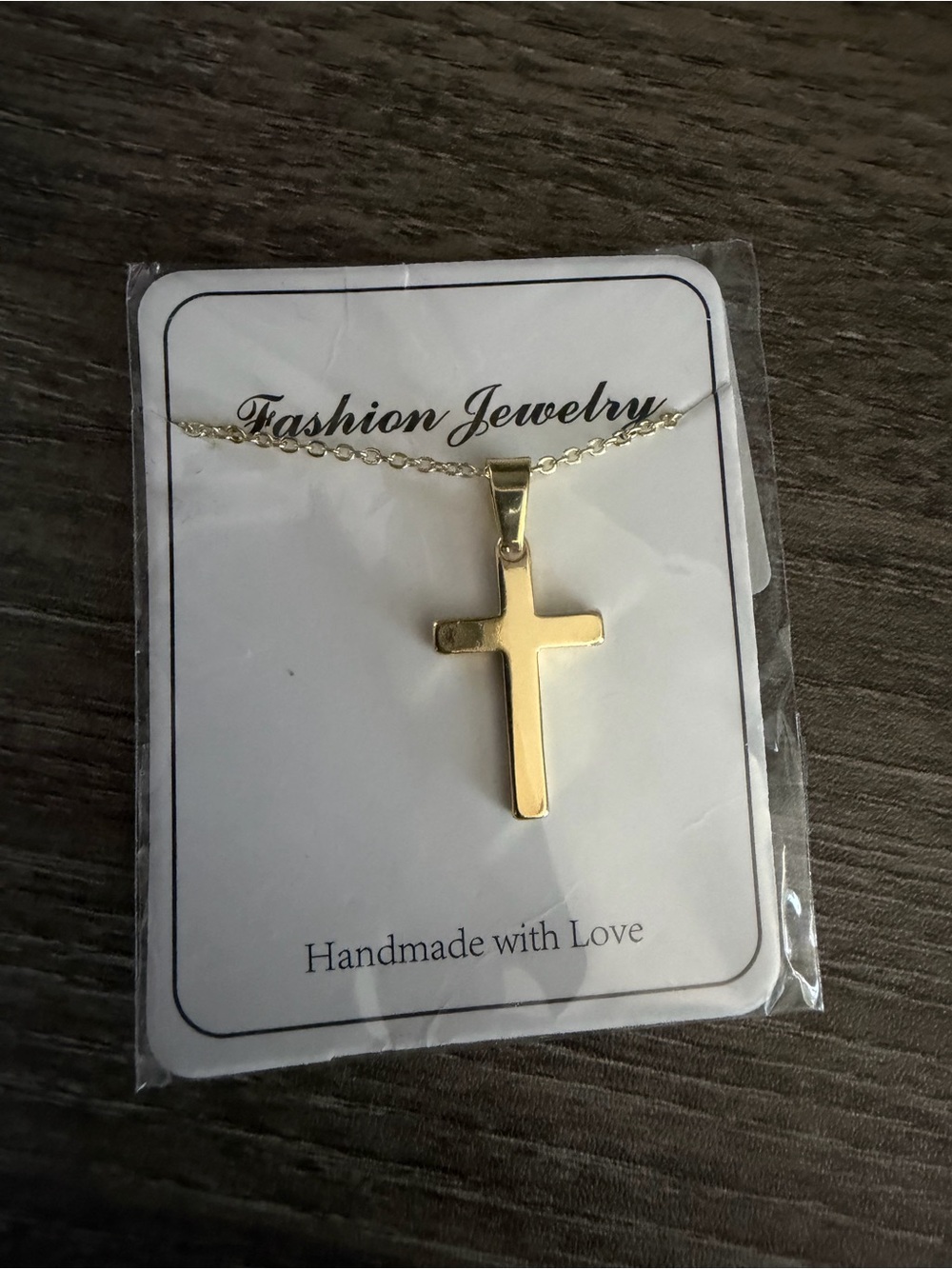 Fashion Jewelry Gold Cross Pendant Necklace